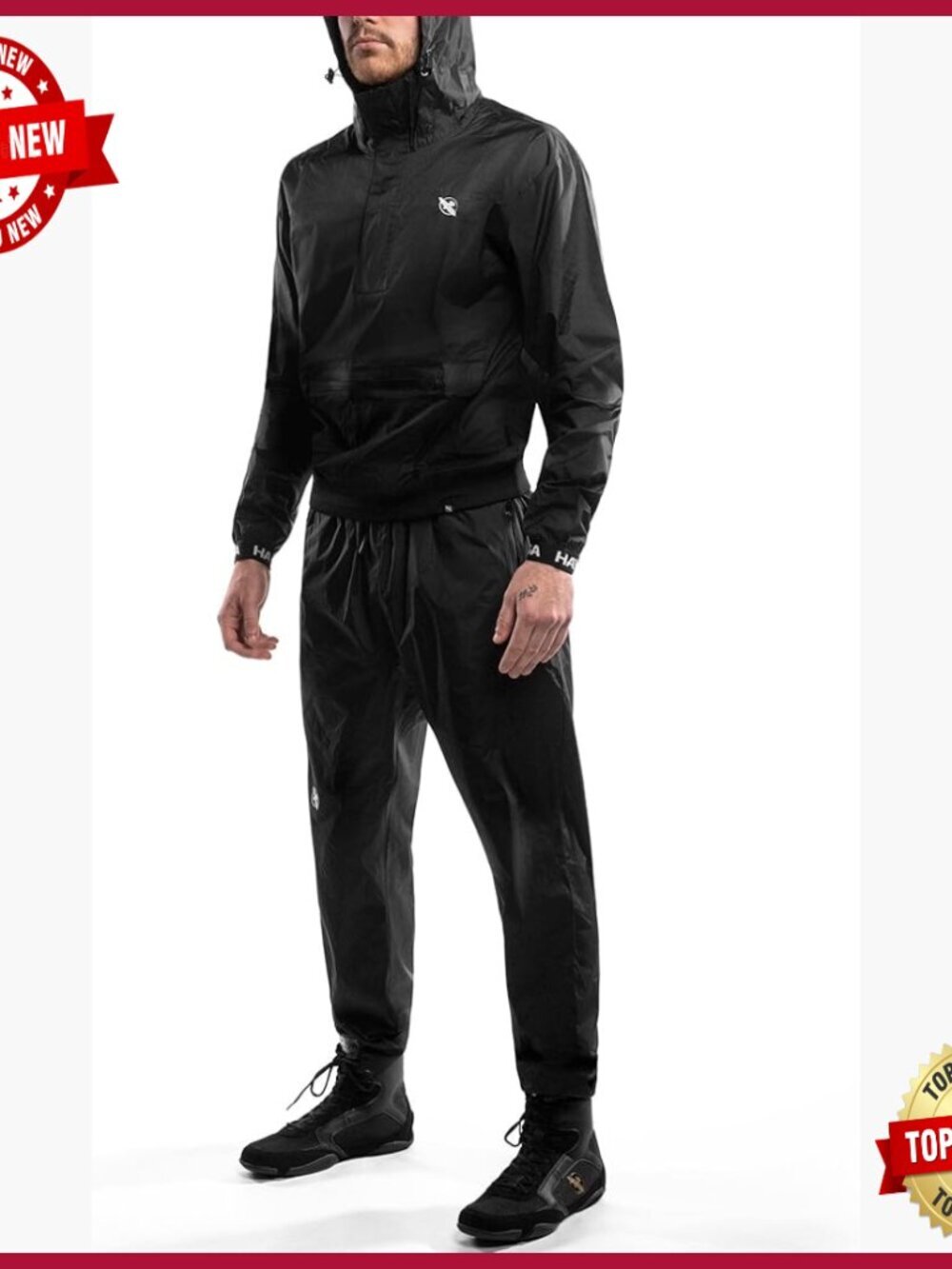 Medium Sauna Suit Set for Intense Training, Loose Fit, Machine Washable